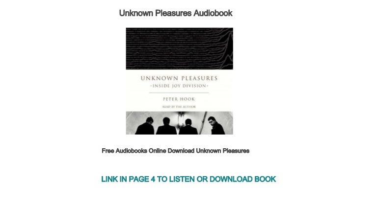 unknown pleasures book unknown pleasures book