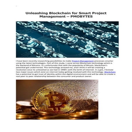 Unleashing blockchain for smart project management