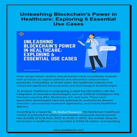 Unleashing Blockchain's Power in Healthcare Exploring 6 Essential Use Cases