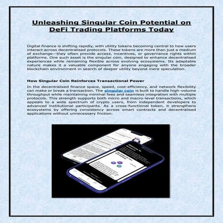 Unleashing Singular Coin Potential on DeFi Trading Platforms Today.pdf