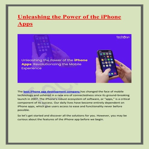 Unleashing the Power of the iPhone Apps.pdf