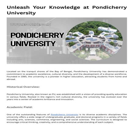 Unleash Your Knowledge at Pondicherry University.pdf