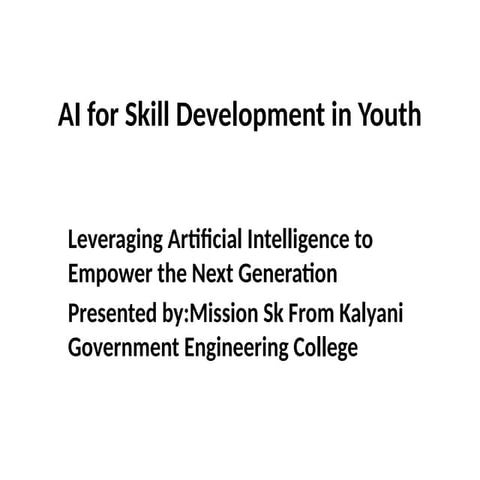 Unlimited_AI for Skill Development in Youth.pptx