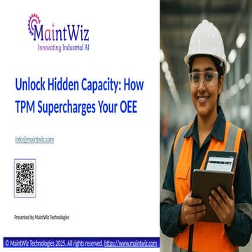 Unlock Hidden Capacity: How TPM Supercharges Your OEE | MaintWiz CMMS