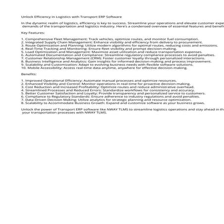 Unlock Efficiency in Logistics with Transport ERP Software.pdf