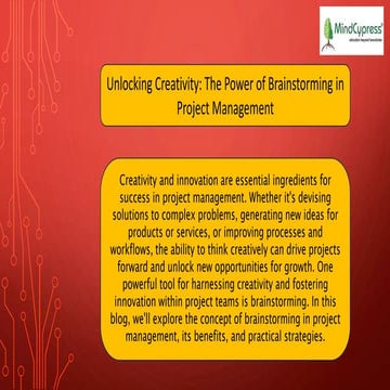 Unlocking Creativity: The Power of Brainstorming in Project Management