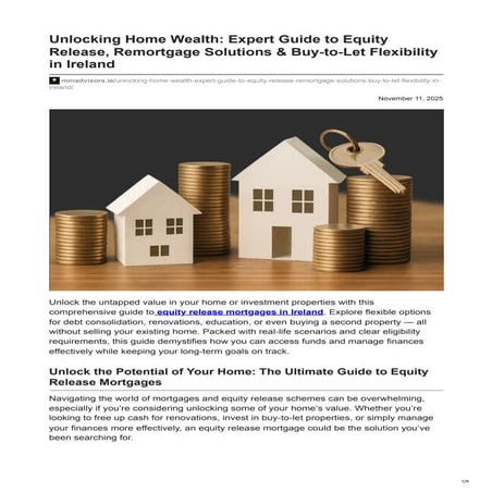 Unlocking Home Wealth Expert Guide to Equity Release, Remortgage Solutions & ...