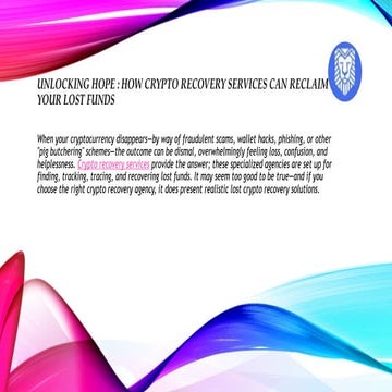 Unlocking Hope : How Crypto Recovery Services Can Reclaim Your Lost ...