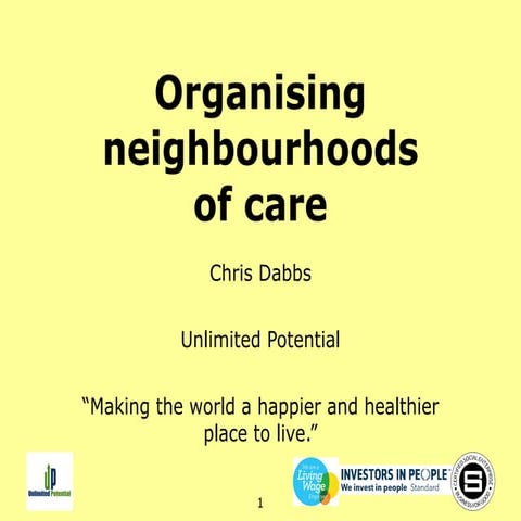 Unlocking neighbourhood potential in Salford - the work of Unlimited Potential