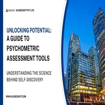 Unlocking Potential: A Guide to Psychometric Assessment Tools