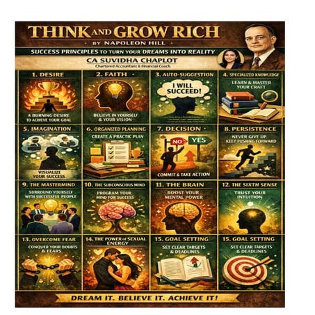 Unlocking Success A Visual Guide to Napoleon Hill’s Think and Grow Rich ...