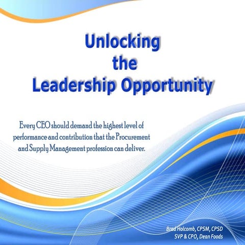 Leadership in Procurement and Supply Management