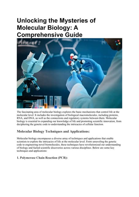 RESEARCH- Laboratory techniques and methods | PPT