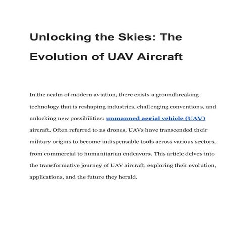 The Future of Drones: Automation, and AI | PDF