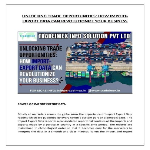 UNLOCKING TRADE OPPORTUNITIES HOW IMPORT-EXPORT DATA CAN REVOLUTIONIZE YOUR B...