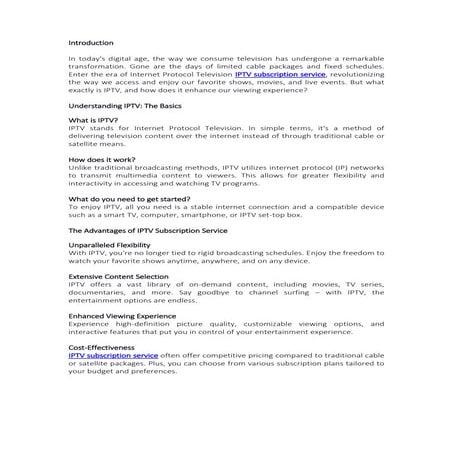 Unlocking Unlimited Entertainment- Your Guide to IPTV Subscription Service.pdf