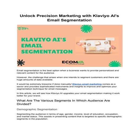 Unlock Precision Marketing with Klaviyo AI's Email Segmentation.pdf