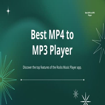 Unlock Premium Features of the Best MP4 to MP3 Player | PPTX