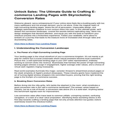 Unlock Sales_ The Ultimate Guide to Crafting E-commerce Landing Pages with Sk...