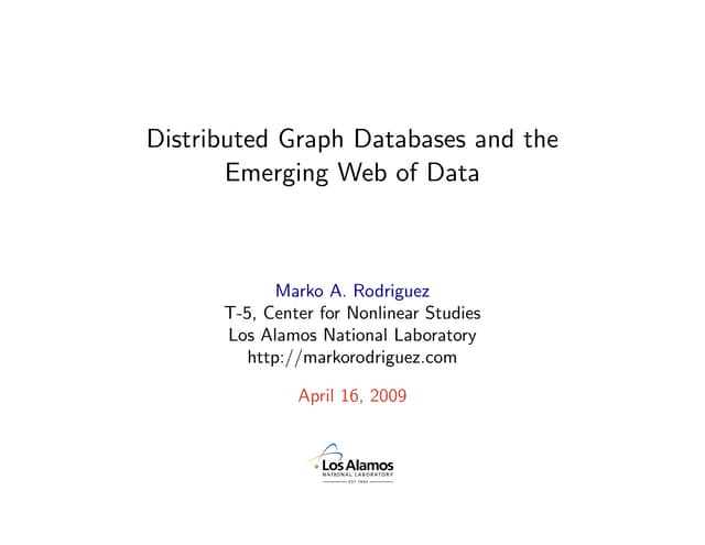Distributed Graph Databases and the Emerging Web of Data