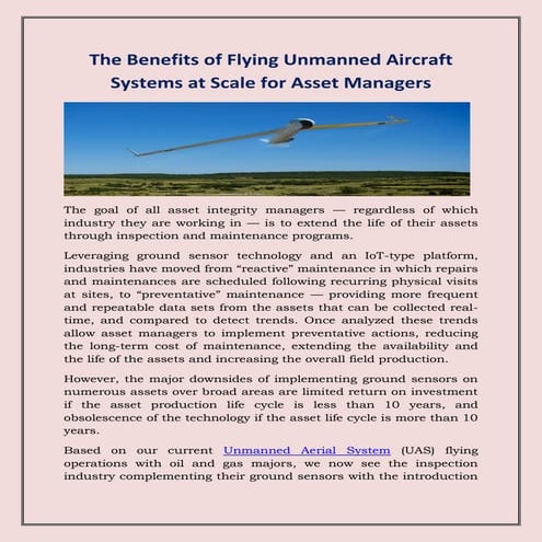 Unmanned aircraft systems