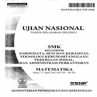 Soal Ujian Nasional (UN) matematika...