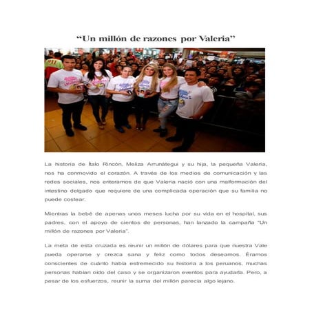 Un millón de razones por valeria