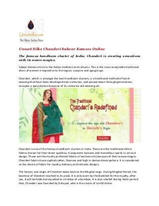 Unnati silks chanderi salwar kameez online shopping