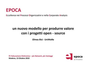 Un nuovo modello per produrre valore con i progetti open source