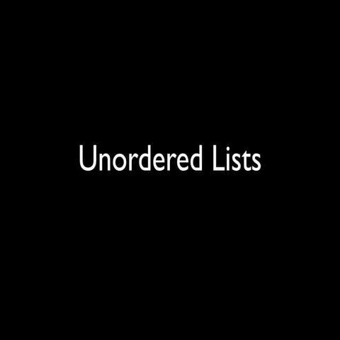 Unorderedlist