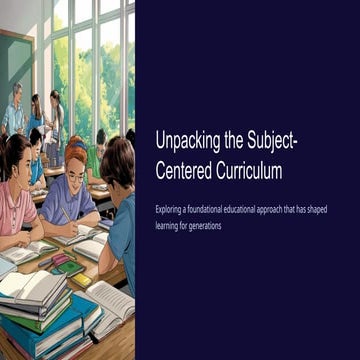 Subject centred curriculum | PPTX
