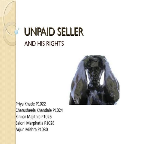 Unpaid seller business law