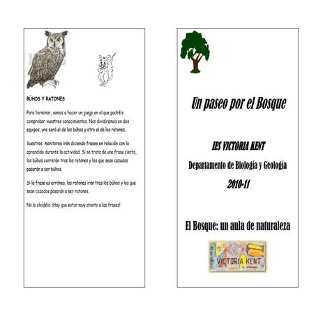 Un paseo por el bosque cuaderno 2011