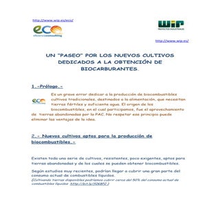 Un paseo por los nuevos cultivos