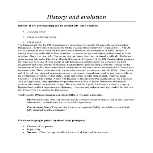 Un peacekeeping force