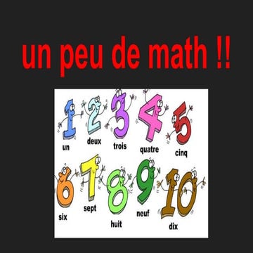 Un peu de math !!