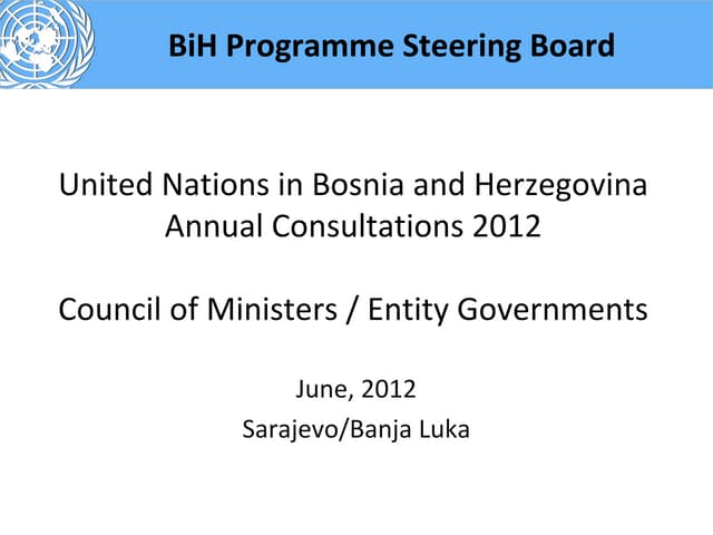 UN Programme 2011-2012 in Bosnia and Herzegovina