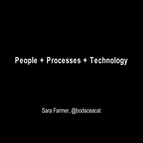 People Processes Technology talk at UN Pulse Camp 2010