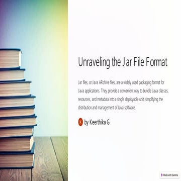 Unraveling-the-Jar-File-Format in advanced Java programming | PPT