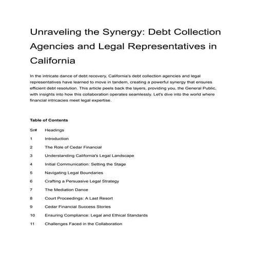 debt collection strategies | PDF