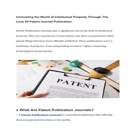 IPR Presentation.ppt on publication of patents | PPTX