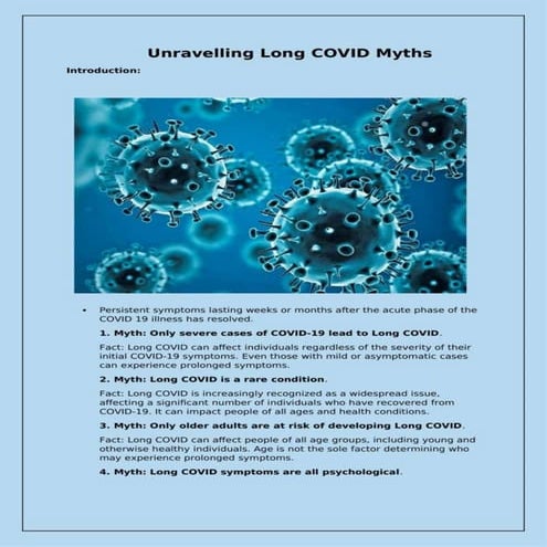 Unravelling Long COVID Myths
