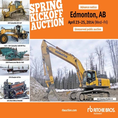Unreserved Auction Edmonton April 2325 Spring Kickoff Auction