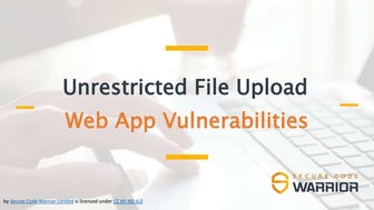 Secure Code Warrior - Unrestricted file upload