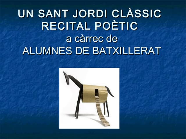Un sant jordi clàssic