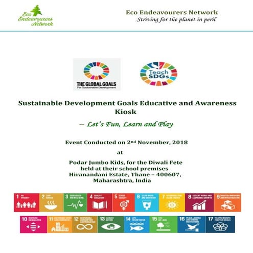 Sustainable Development Goals Educative and Awareness Kiosk | PDF