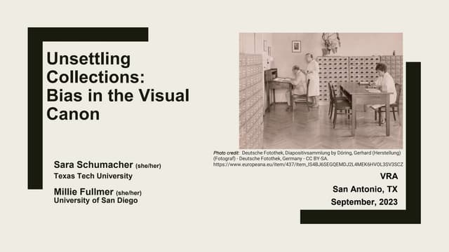 Unsettling Collections: Bias in the Visual Canon