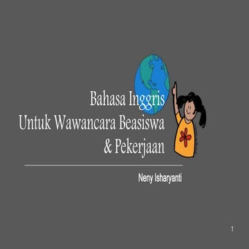 Bahasa Inggris untuk Wawancara Beasiswa & Pekerjaan
