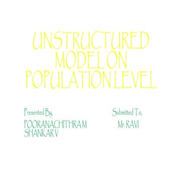 Unstructured model on population level
