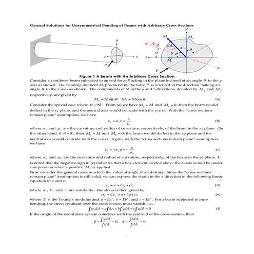Unsymmetrical bending